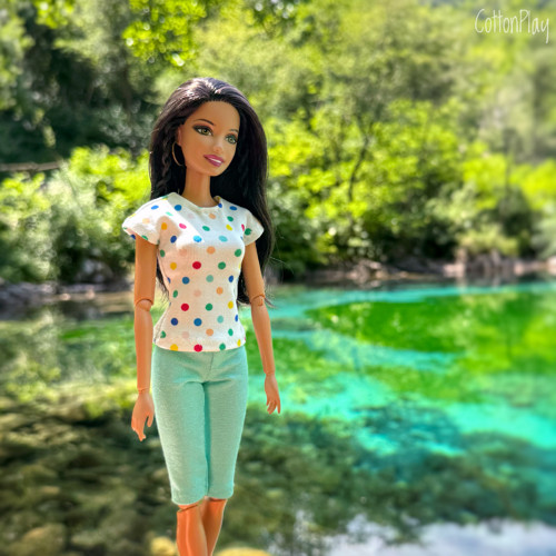 Leginy pro Barbie - mint — foto 2