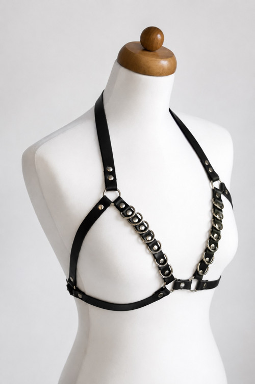 Kožený body harness RINGS — foto 2