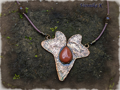 Poměděný lístek břečťanu - goldstone — foto 3