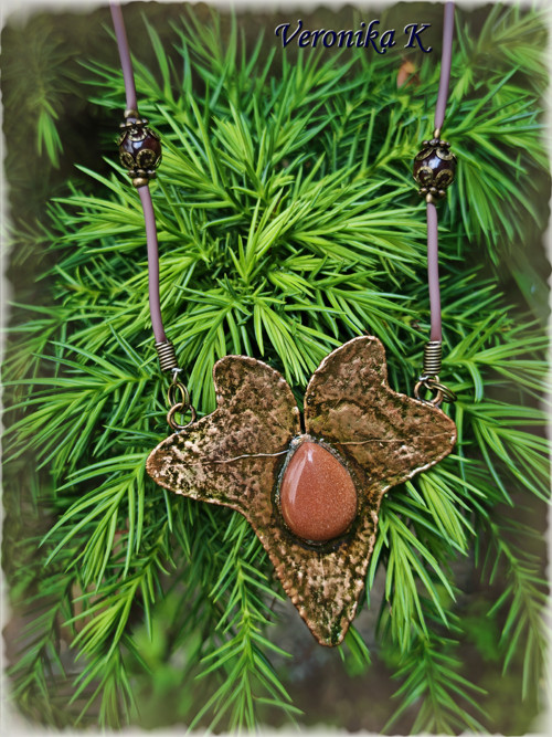 Poměděný lístek břečťanu - goldstone — foto 2