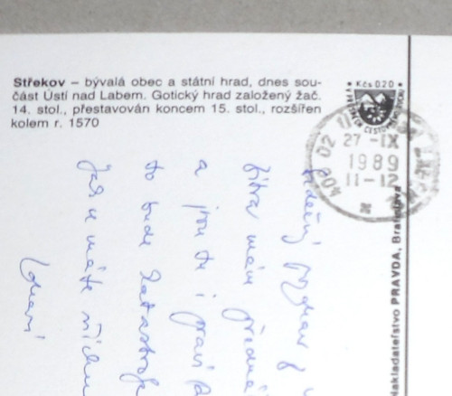 POHLEDNICE • Střekov, 1989 — foto 3