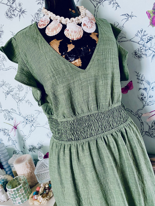 Šaty boho v zelení mechové — foto 3