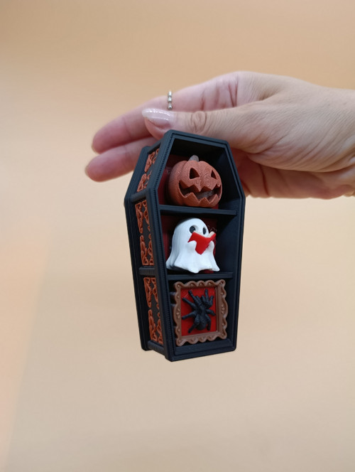 Halloweenský klikač – rakev s dýní — foto 2