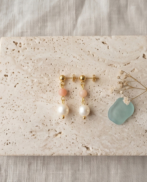 Náušnice Pink Opal — foto 3