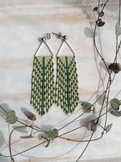 Jemné boho náušnice — foto 2