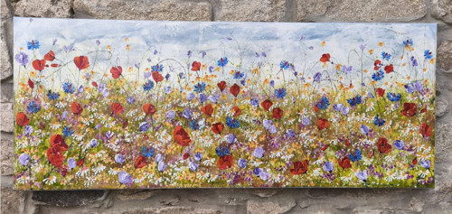 Prolínání květů...150x60 — foto 2