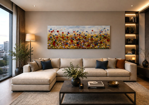 Prolínání květů...150x60 — foto 5