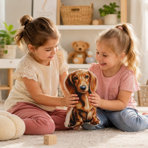 Polštář 3D - jezevčík dlouhosrstý — foto 3