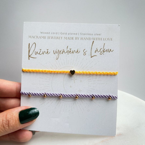 Krásný pár macramé náramků, náramek přátelství — foto 3
