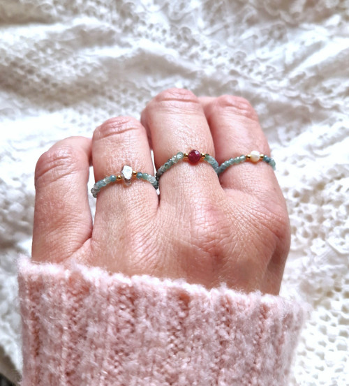 Prsten*diamant Herkimer*modrý turmalín*Ag — foto 4
