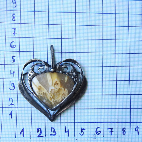 Mechový achát srdce — foto 2