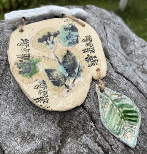 Keramický Kachel Nature s lístkem — foto 3