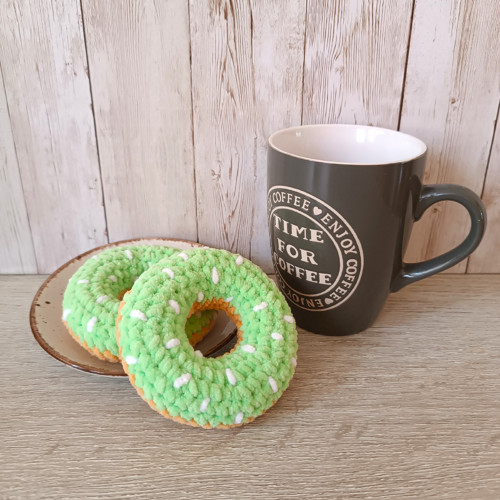 Donut háčkovaný světle zelený — foto 3