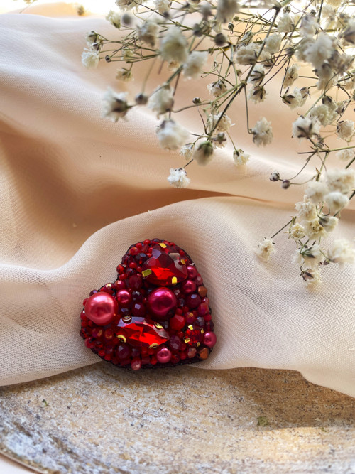 Brož Srdíčko - červené II. — foto 3