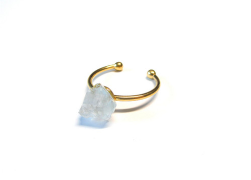 Celestin krystal, prsten chirurgická ocel — foto 2