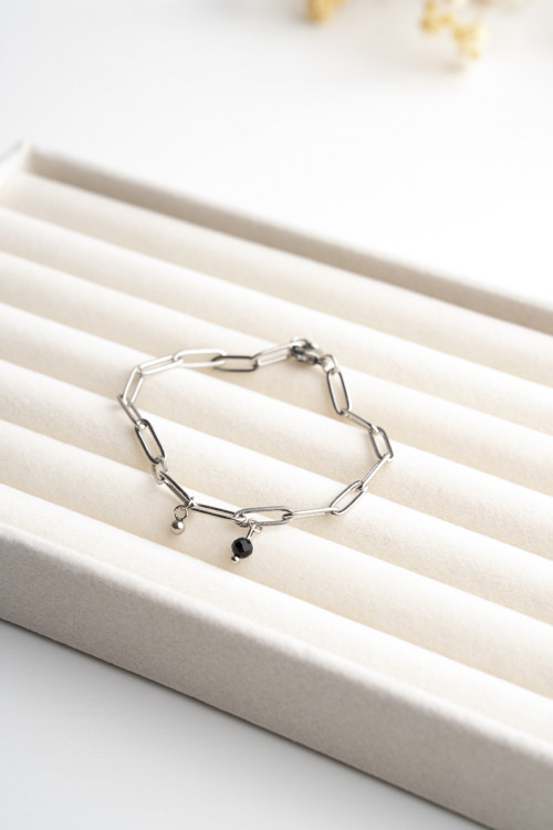 Náramek "Paperclip Onyx" — foto 2