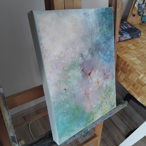 Něžná - abstrakce (30x40 cm) — foto 3