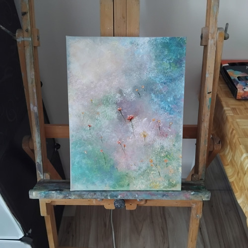 Něžná - abstrakce (30x40 cm) — foto 4