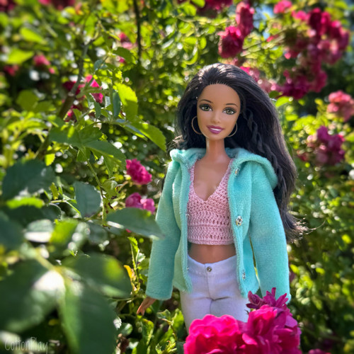 Plyšová mikina pro Barbie - mint — foto 2