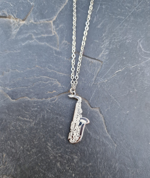Ocelový náhrdelník*saxofon — foto 2