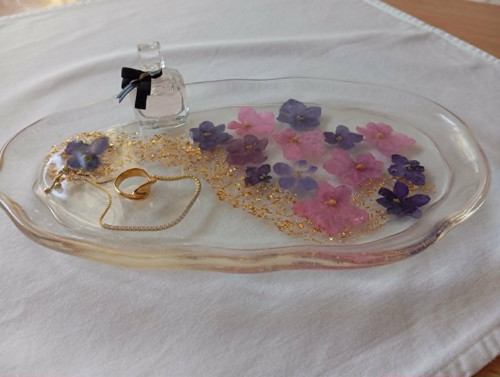 Epoxy tác „Golden Violets“ — foto 2
