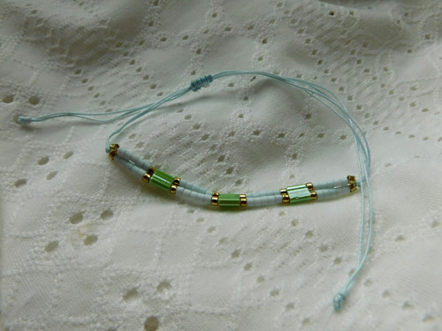 Náramek - Miyuki barevný šňurkový — foto 2