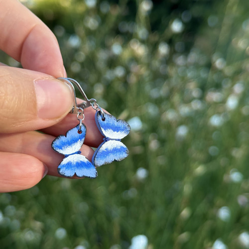 Náušničky mini modrásci — foto 2