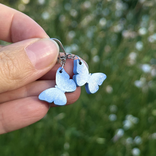 Náušničky mini modré snění — foto 4