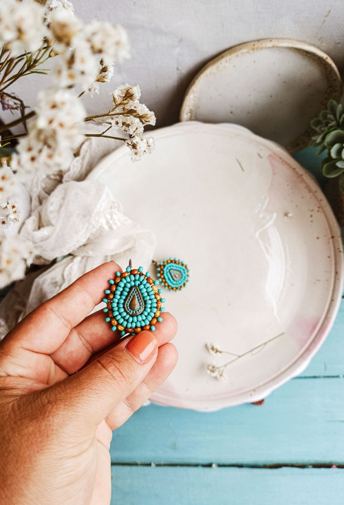 Arabesque n.23 - vyšívané náušnice — foto 2