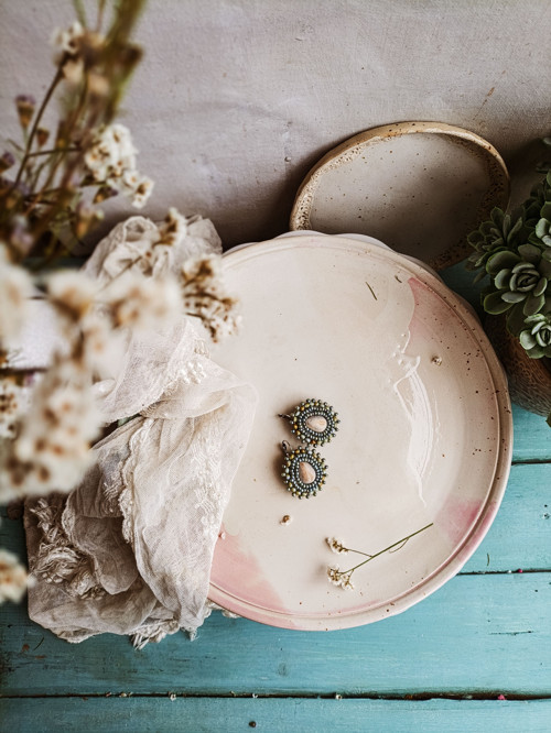 Pottery Drops n.28 - vyšívané náušnice — foto 2