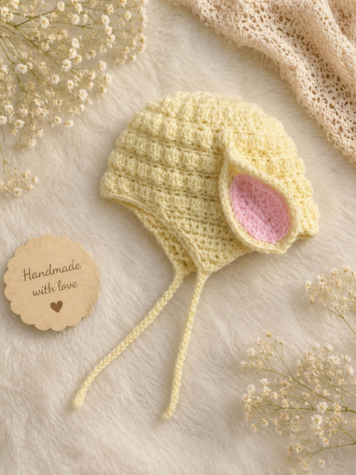 Háčkovaná dětská čepička „Little Lamb“ — foto 2