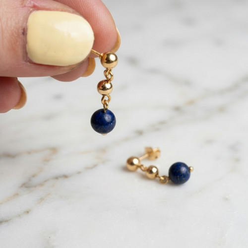Náušnice Dark blue — foto 2