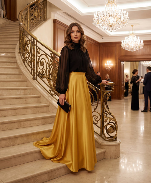 Kolová sukně zlatá — foto 2