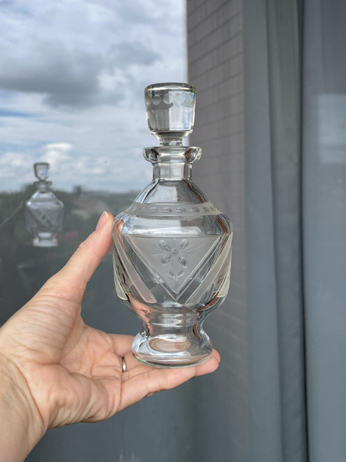 Karafa s broušeným dekorem 250ml, Borské sklo — foto 3