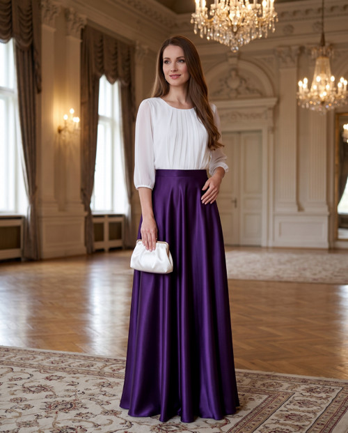 Kolová sukně fialová — foto 2