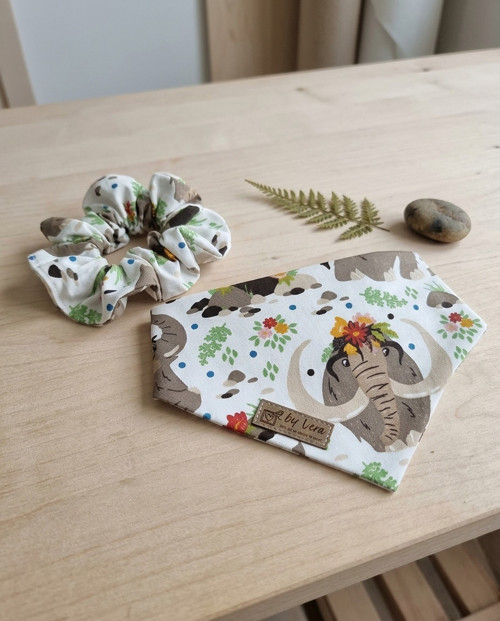 Set pro pejska a pro Tebe: Bandana a Scrunchie — foto 3