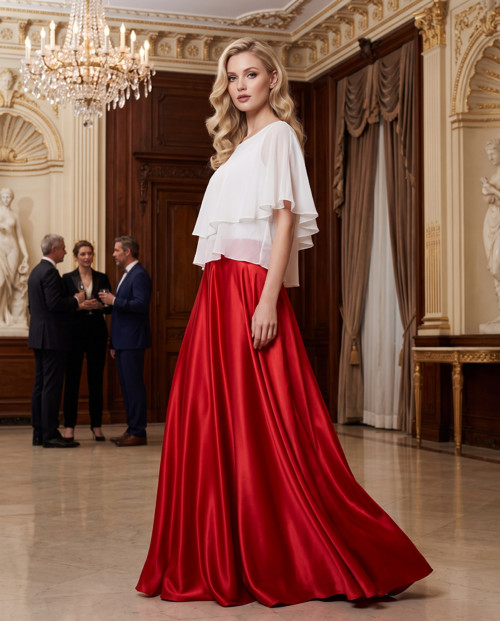 Kolová sukně červená — foto 2