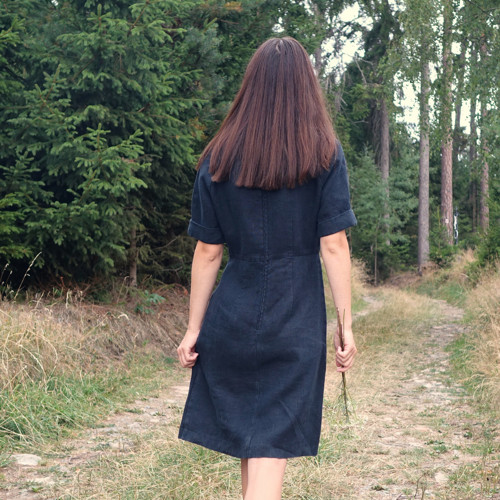 Potemnělé ... lněné šaty — foto 5