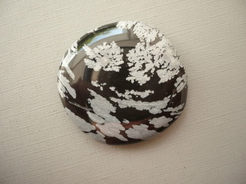 Placka - obsidián vločkový 38 mm, č.323f — foto 2