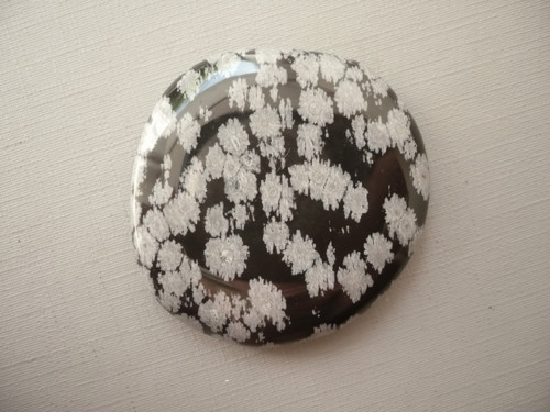 Placka - obsidián vločkový 42 mm, č.328f — foto 2