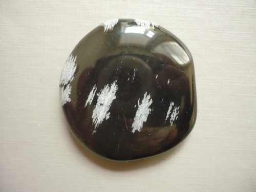 Placka - obsidián vločkový 37 mm, č.926f — foto 2