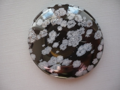 Placka - obsidián vločkový 43 mm, č.9 — foto 2