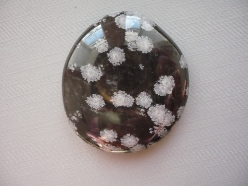 Placka - obsidián vločkový 42 mm, č.18 — foto 2