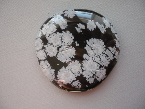 Placka - obsidián vločkový 44 mm, č.19 — foto 2