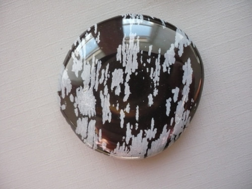 Placka - obsidián vločkový 44 mm, č.20 — foto 2