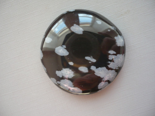 Placka - obsidián vločkový 40 mm, č.26 — foto 2