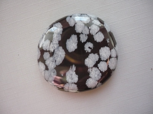 Placka - obsidián vločkový 38 mm, č.33 — foto 2