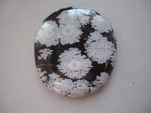 Placka - obsidián vločkový 45 mm, č.37 — foto 2