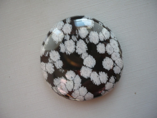 Placka - obsidián vločkový 42 mm, č.40 — foto 2