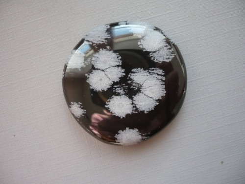 Placka - obsidián vločkový 37 mm, č.47 — foto 2